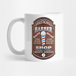 Moustachio's Barber Shop Sign Mug